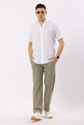 Linen Pants Straight Fit Pista Green