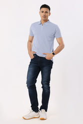 3001-1 Stitchless Polo T-Shirt Sky Blue