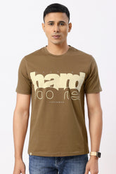 Hard Core Graphic T-Shirt Mustard