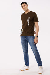 Reconnect Textured T-Shirt Brown