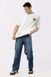 0801-1 Space Oversized T-Shirt White