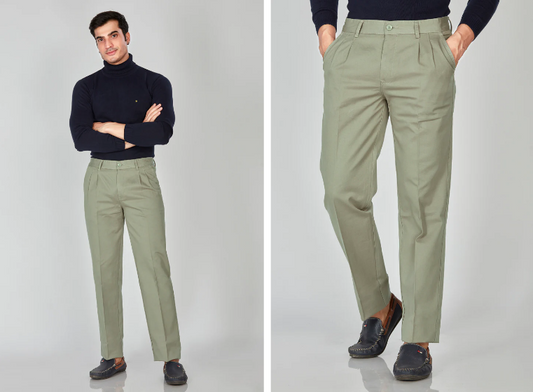Why You Should Buy Pleated Brown Cotton Pants for Men in India from JJ56