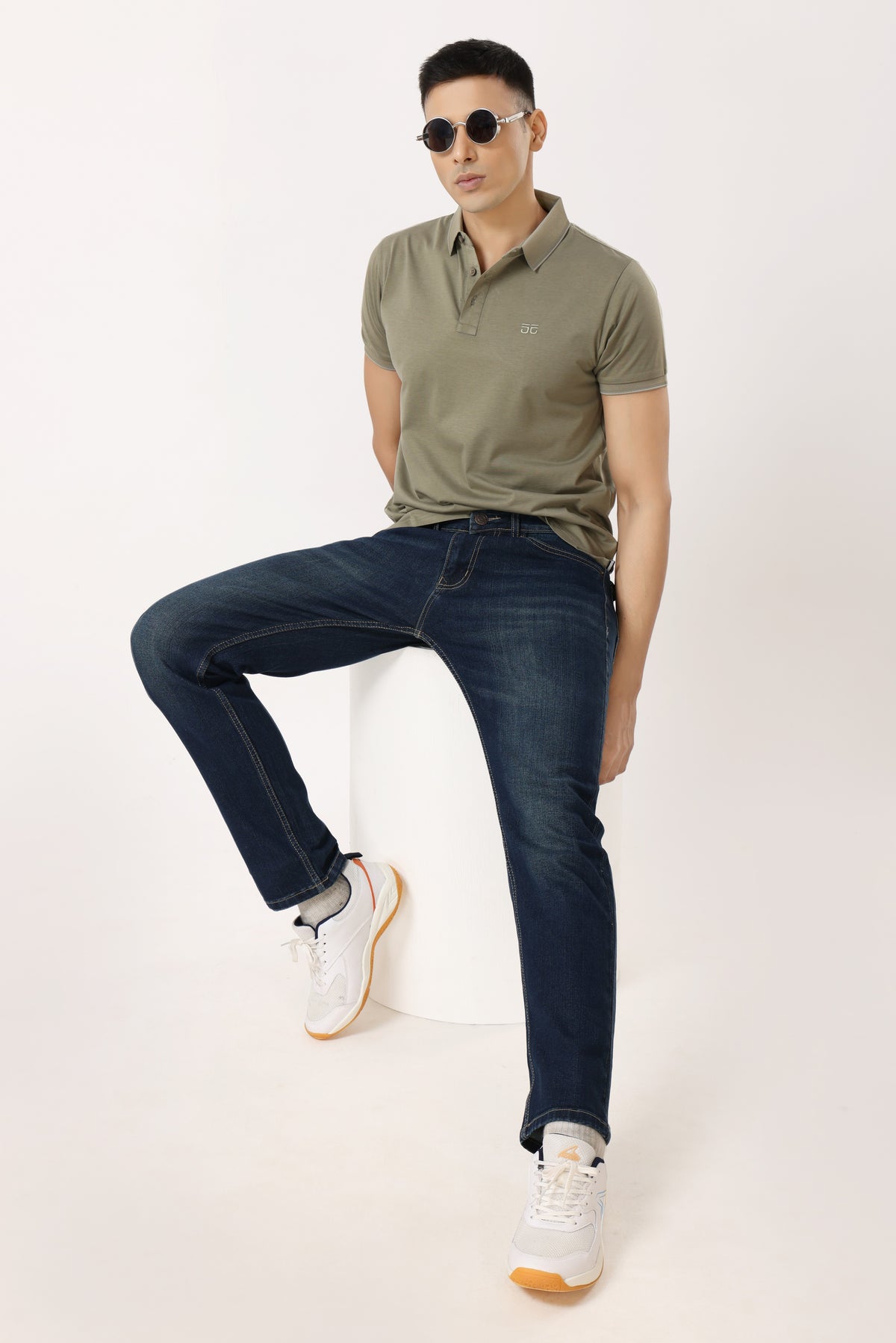 1001-3 Straight Fit Jeans Blue Tinted