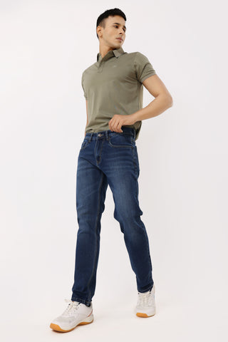 1001-2 Straight Fit Jeans Deep Blue