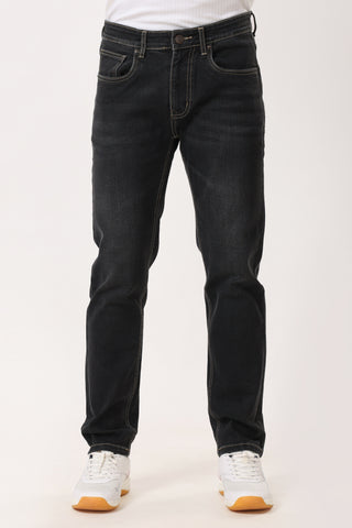 1002-2 Straight Fit Jeans Washed Black