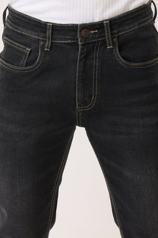 1002-2 Straight Fit Jeans Washed Black