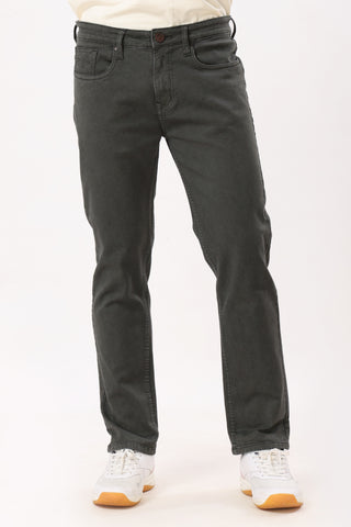 1005-3 Straight Fit Jeans Army Green