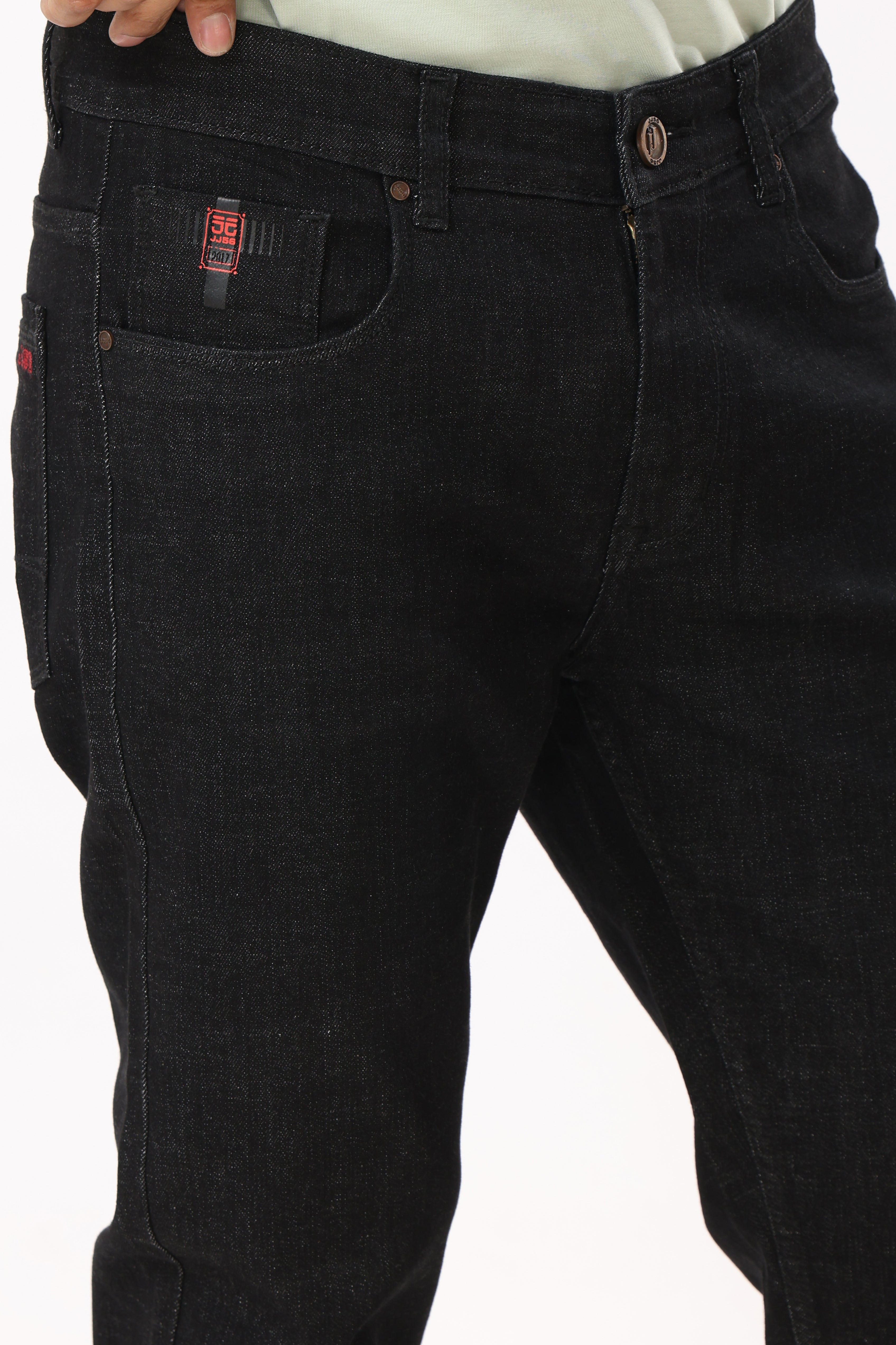 1006-2 Straight Fit Jeans Raw Wash Black