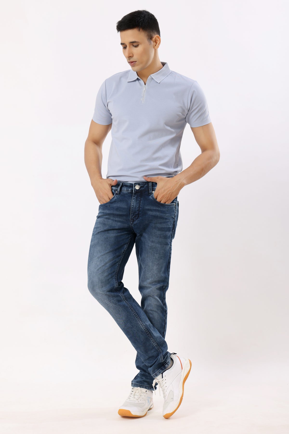 2001-1 Narrow Fit Jeans Mid Wash Blue
