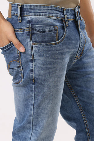 2009 Straight Fit Jeans Washed Blue