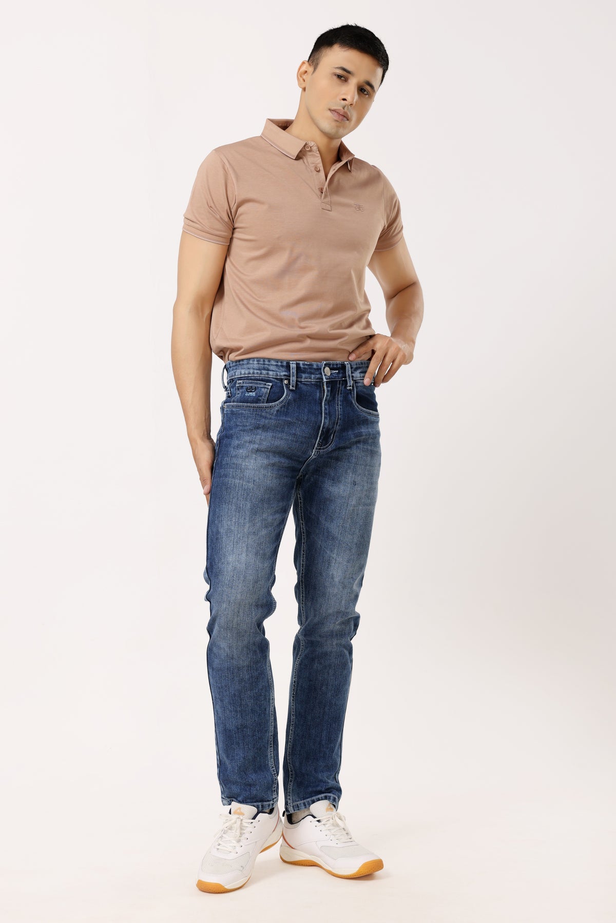 4001-1 Straight Fit Jeans Acid Blue