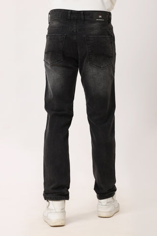 4004-4 Straight Fit Jeans Washed Black
