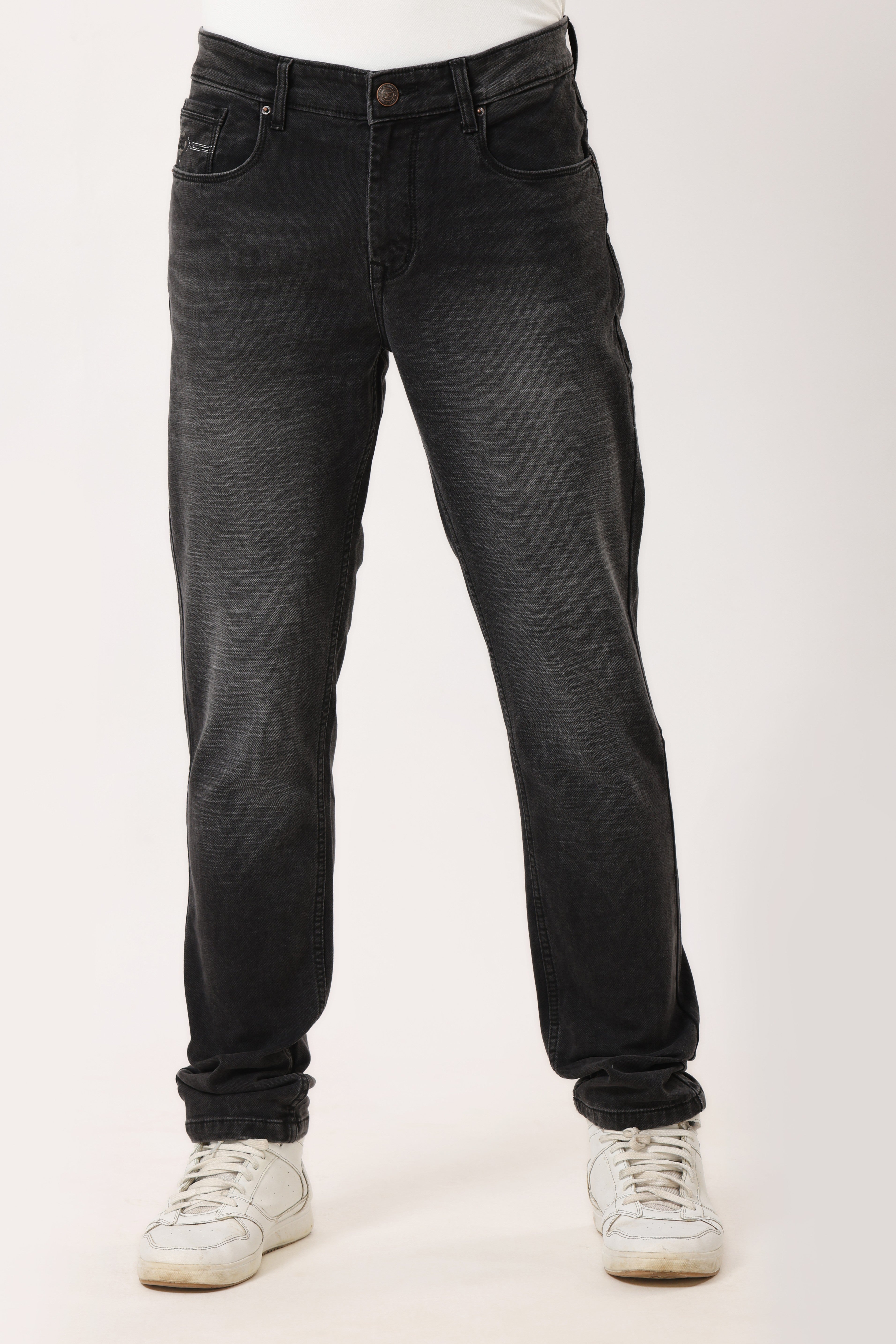 4004-4 Straight Fit Jeans Washed Black