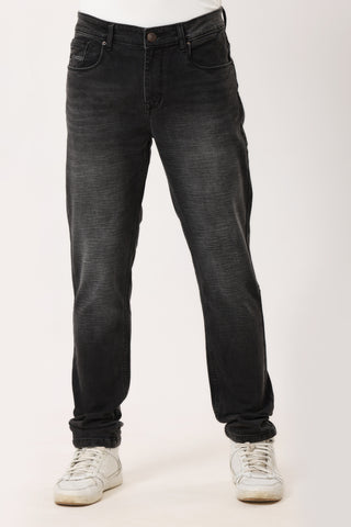 4004-4 Straight Fit Jeans Washed Black