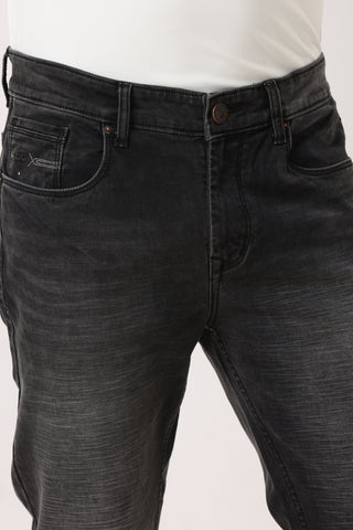 4004-4 Straight Fit Jeans Washed Black