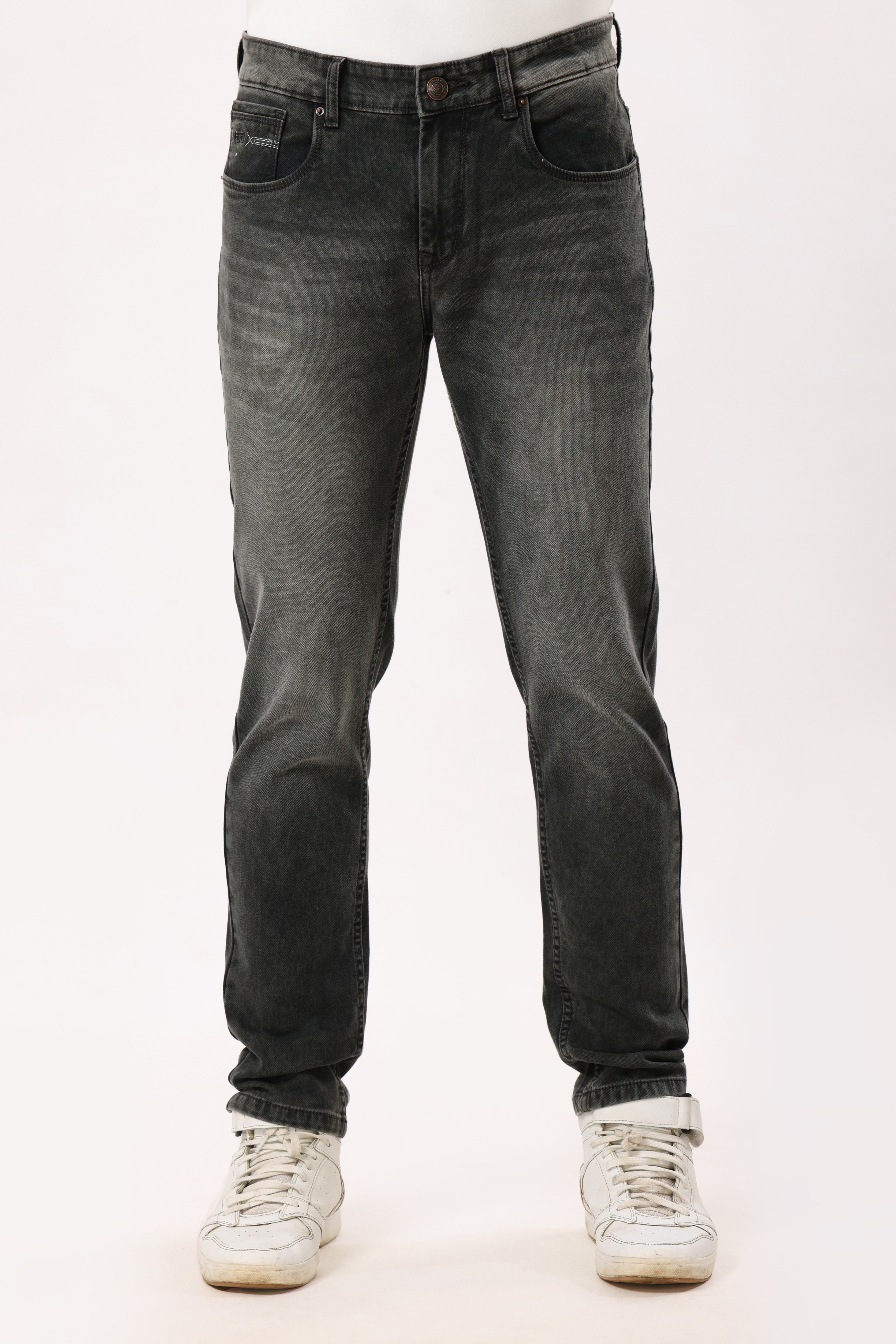 4004-2 Straight Fit Jeans Mild Green