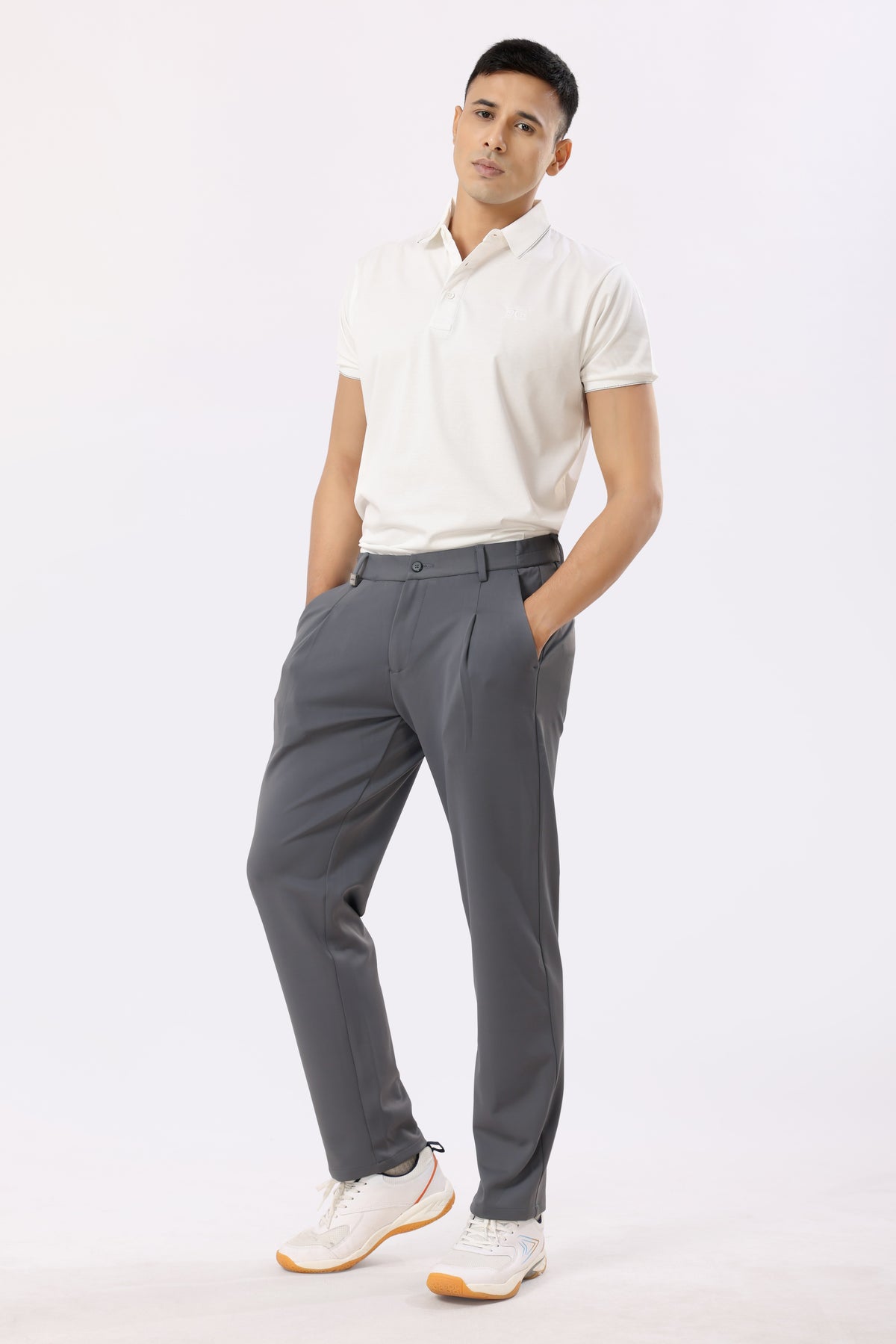 Baggy Fit Korean Pants Dark Grey