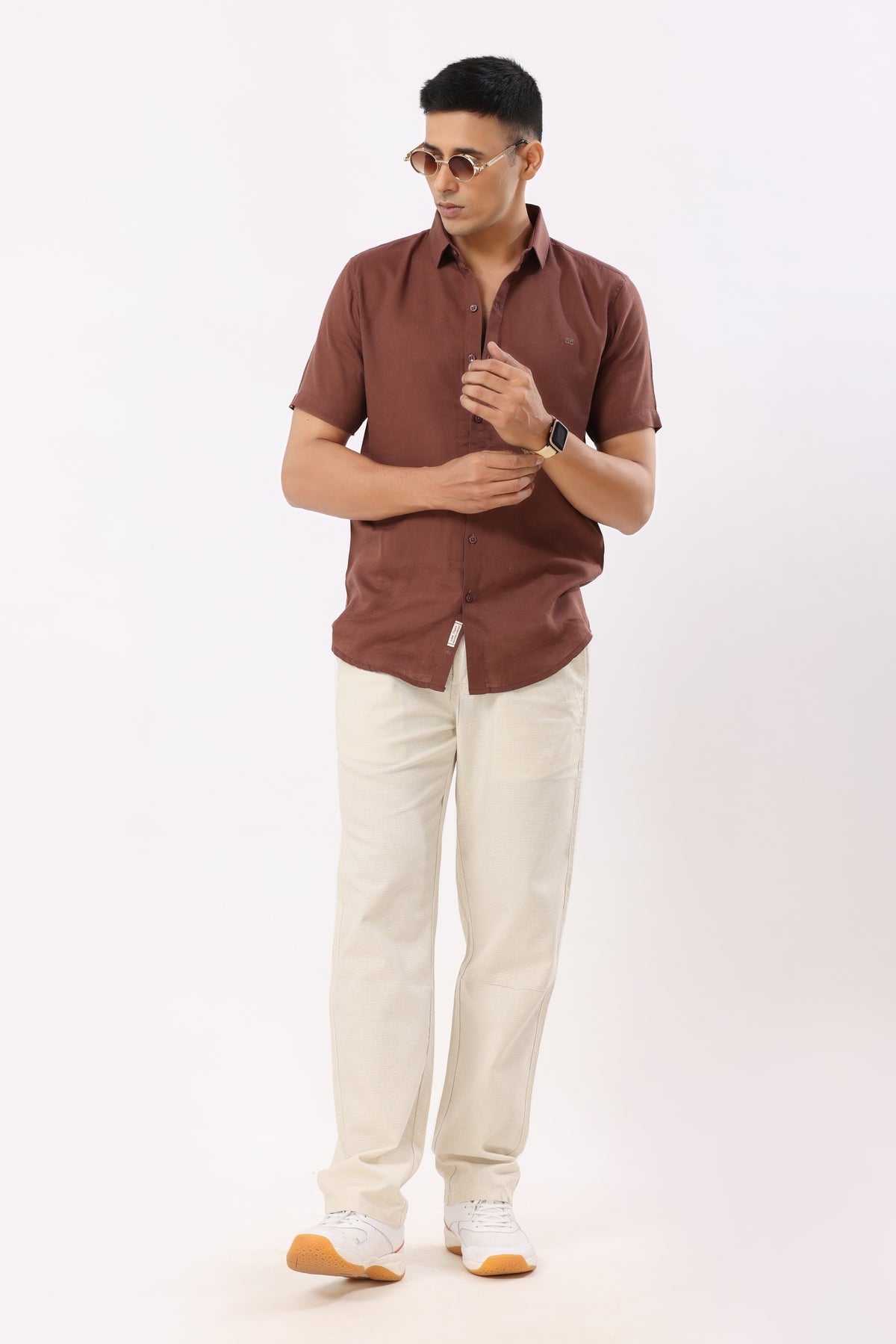 Linen Pants Straight Fit Cream
