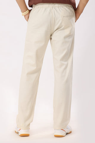 Linen Pants Straight Fit Cream