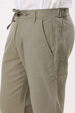Linen Pants Straight Fit Pista Green