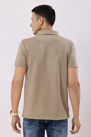 2002-3 Feather Touch Polo T-Shirt Sand