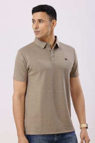 2002-3 Feather Touch Polo T-Shirt Sand