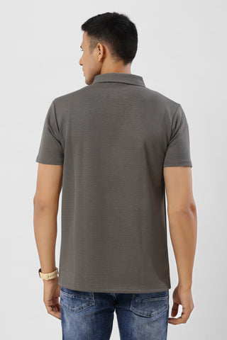 2002-2 Feather Touch Polo T-Shirt Olive Grey