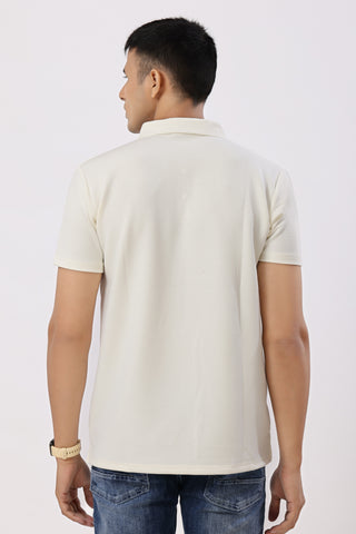2002-1 Feather Touch Polo T-Shirt Cream
