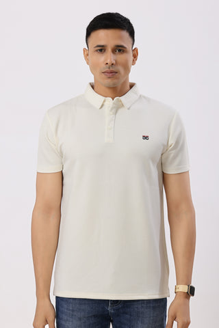 2002-1 Feather Touch Polo T-Shirt Cream