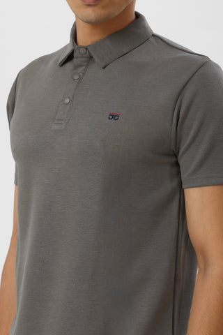 2002-2 Feather Touch Polo T-Shirt Olive Grey