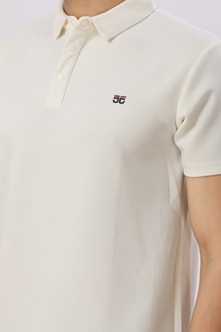 2002-1 Feather Touch Polo T-Shirt Cream