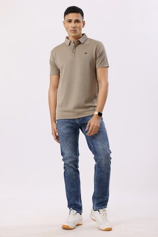 2002-3 Feather Touch Polo T-Shirt Sand