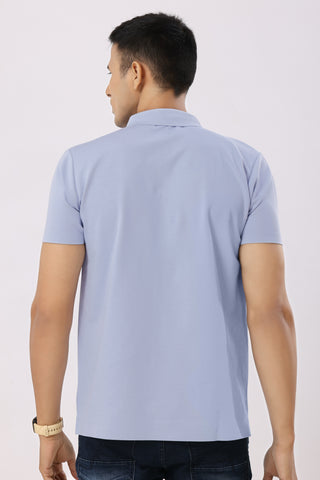 3001-1 Stitchless Polo T-Shirt Sky Blue