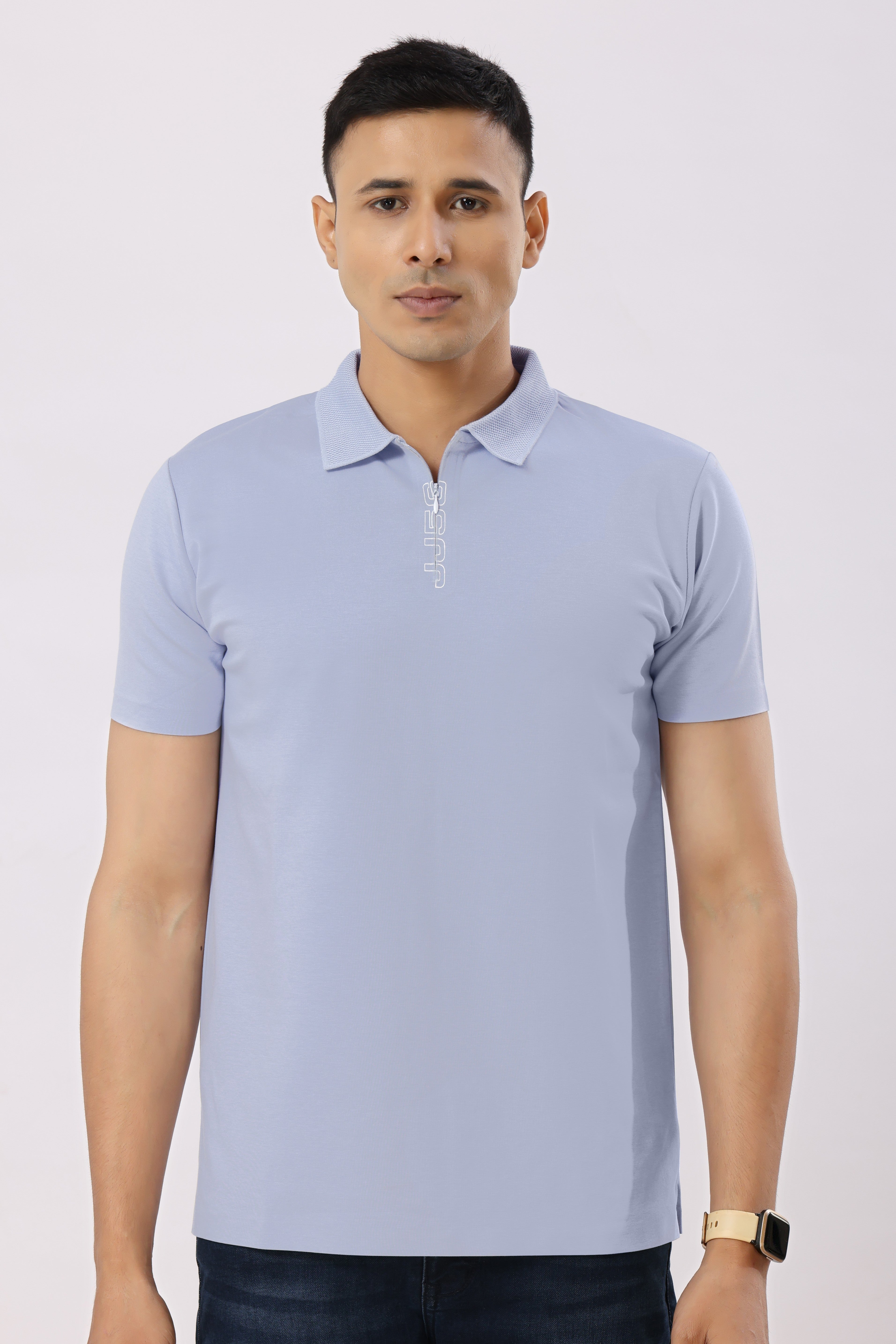 3001-1 Stitchless Polo T-Shirt Sky Blue