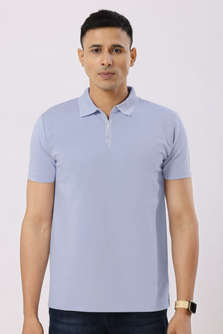 3001-1 Stitchless Polo T-Shirt Sky Blue