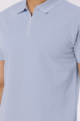 3001-1 Stitchless Polo T-Shirt Sky Blue