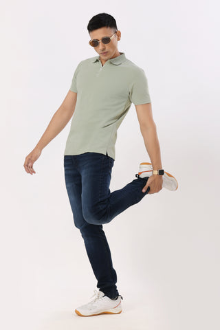 3001-2 Stitchless Polo T-Shirt Light Green