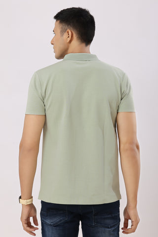 3001-2 Stitchless Polo T-Shirt Light Green