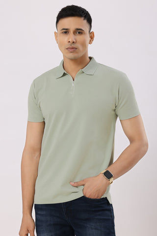 3001-2 Stitchless Polo T-Shirt Light Green