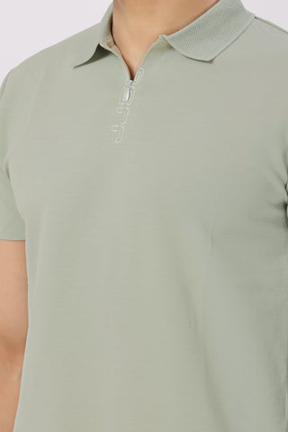 3001-2 Stitchless Polo T-Shirt Light Green