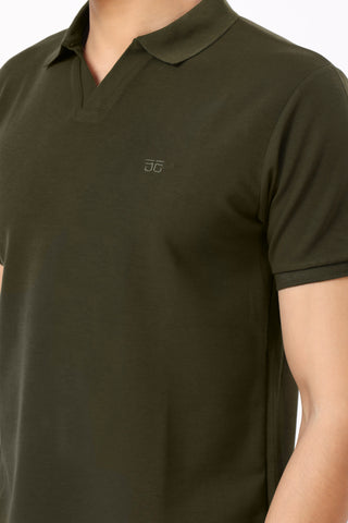 3003-1 Linear Polo T-Shirt Army Green