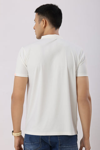 4001-1 ZeroStitch Chain Polo T-Shirt White