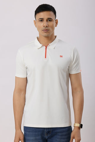 4001-1 ZeroStitch Chain Polo T-Shirt White