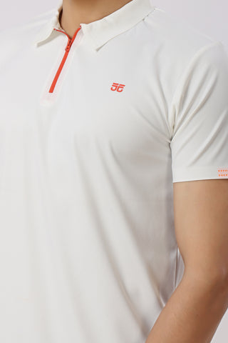 4001-1 ZeroStitch Chain Polo T-Shirt White