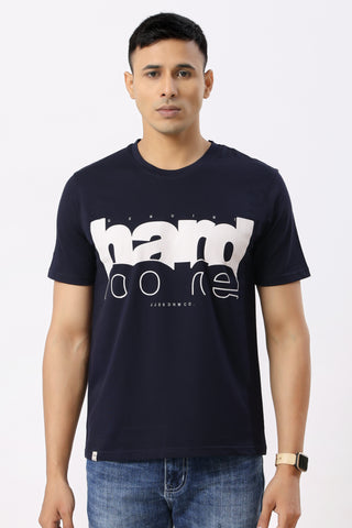 Hard Core Graphic T-Shirt Navy