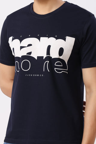 Hard Core Graphic T-Shirt Navy