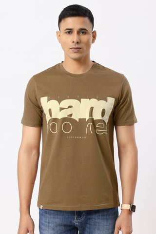 Hard Core Graphic T-Shirt Mustard