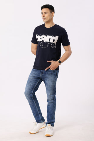 Hard Core Graphic T-Shirt Navy