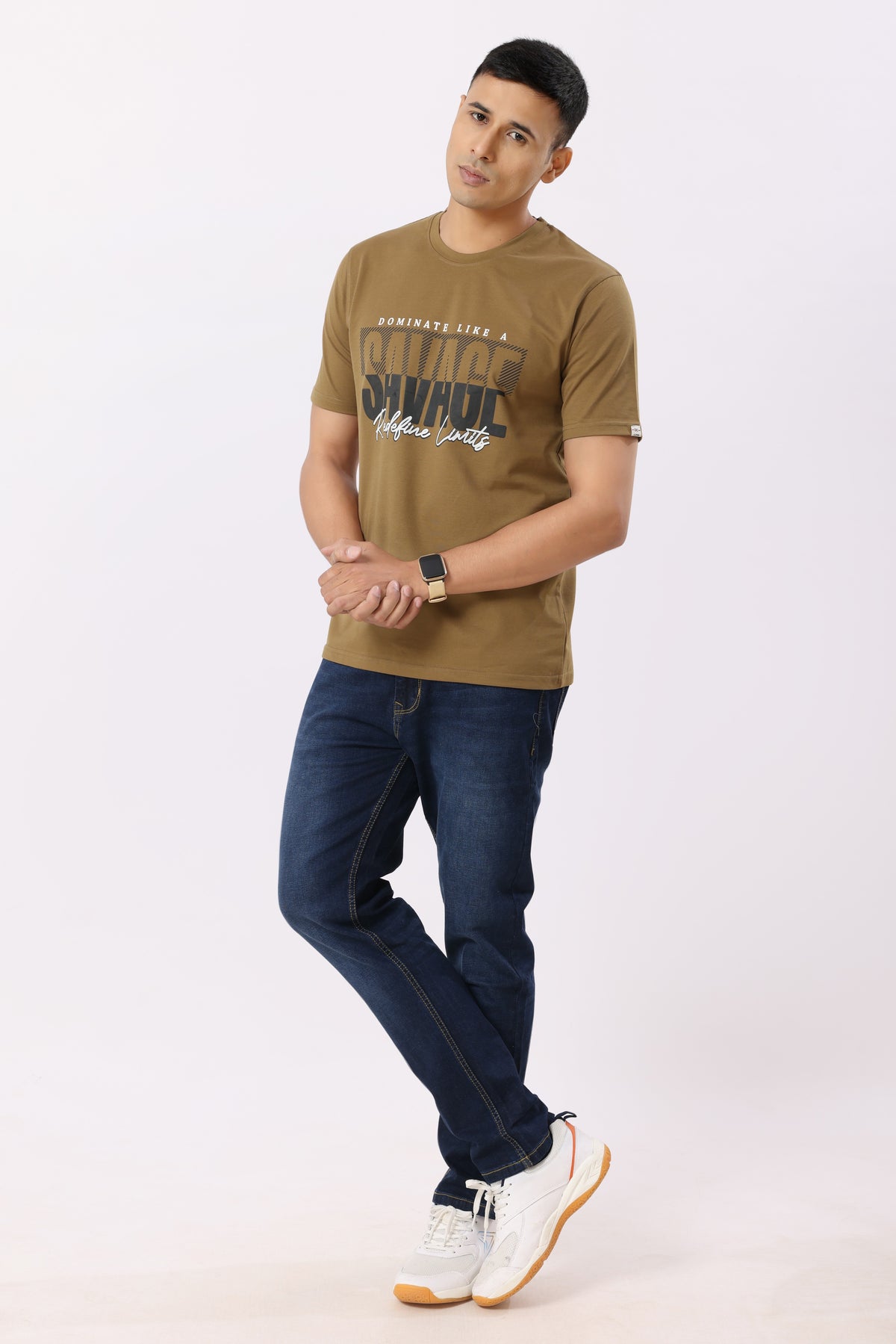 Savage Graphic T-Shirt Mustard