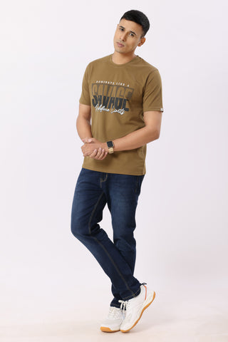 Savage Graphic T-Shirt Mustard